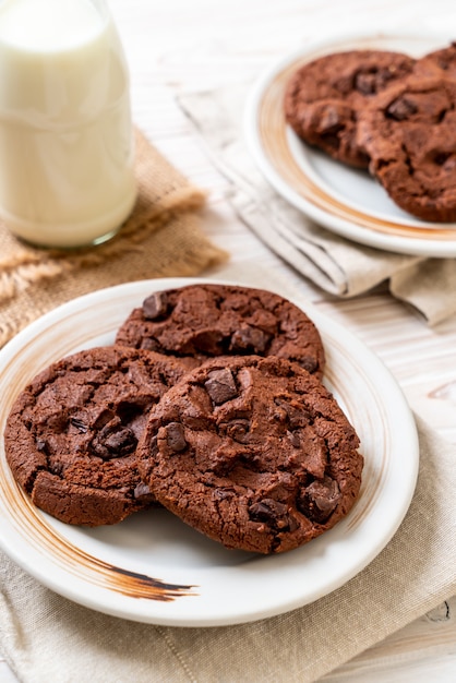 Chocoladekoekjes met chocoladeschilfers