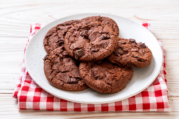 chocoladekoekjes met chocoladeschilfers