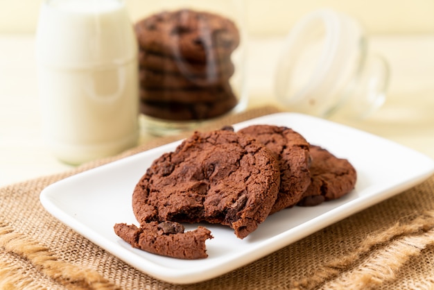 Chocoladekoekjes met chocoladeschilfers