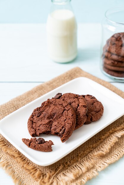 Chocoladekoekjes met chocoladeschilfers