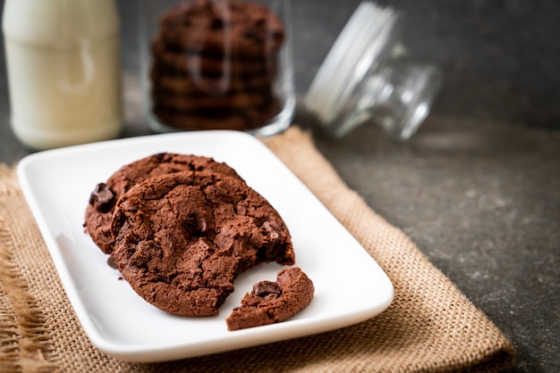 Chocoladekoekjes met chocoladeschilfers