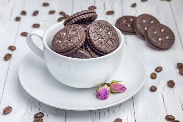 Chocoladekoekjes met het invullen van de beker