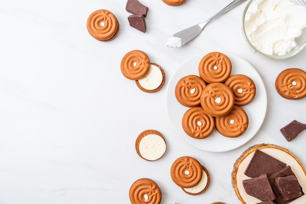 Chocoladekoekjes met room