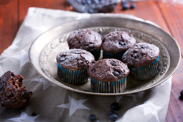 Chocolademuffins - Amerikaans zoet voedsel