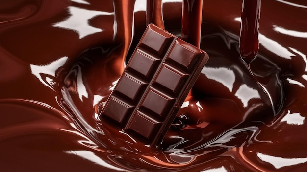 Chocoladereep met donkere achtergrond