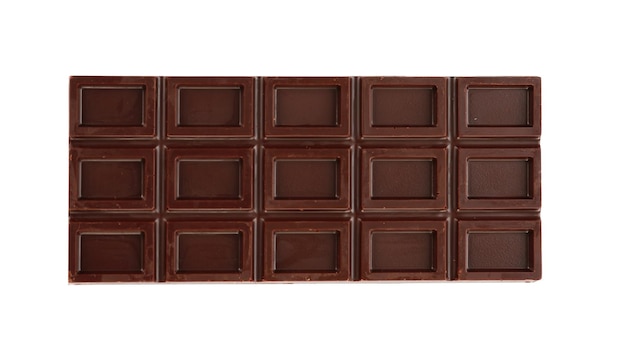 Chocoladereep op witte achtergrond