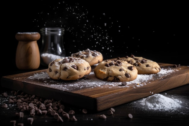 Chocoladeschilferkoekjes bakkerij Genereer Ai