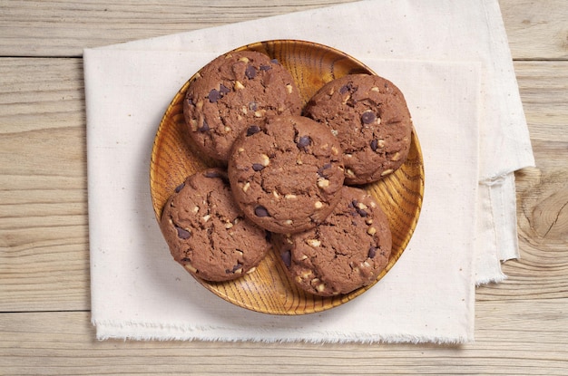 Chocoladeschilferkoekjes met noten