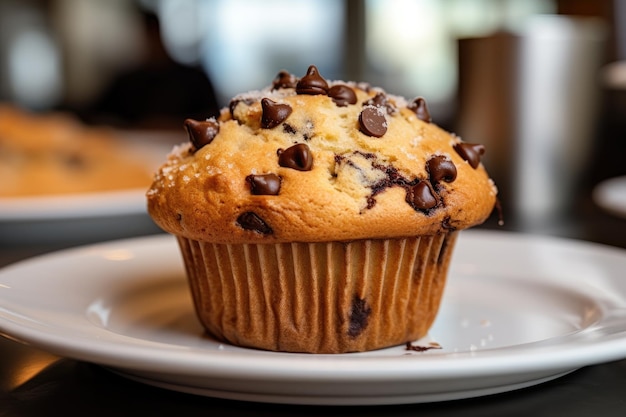 Chocoladeschilfermuffins op plaat