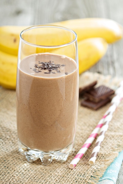 Frullato di banana e cioccolato