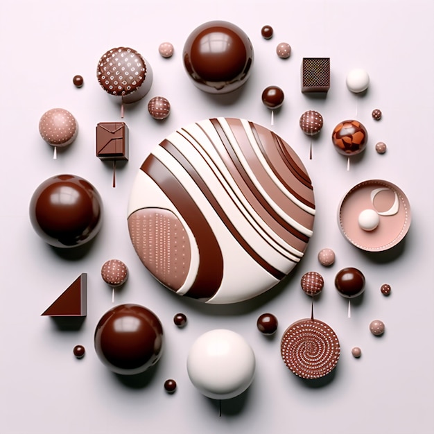 Chocolate assortment for magazine cover