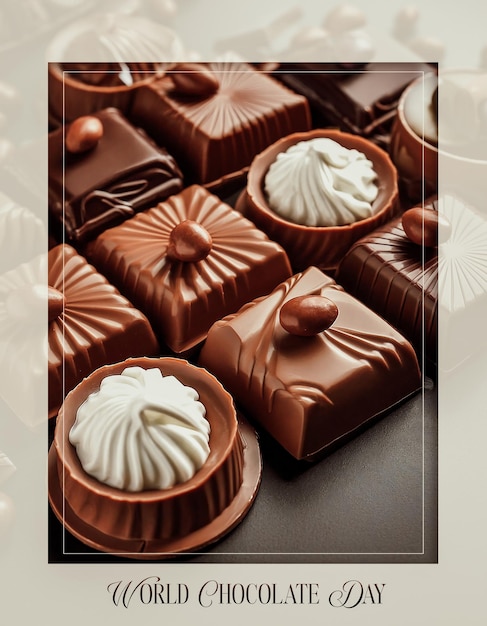 chocolate background card poster a4 printable world chocolate day