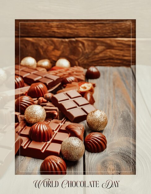 chocolate background card poster a4 printable world chocolate day