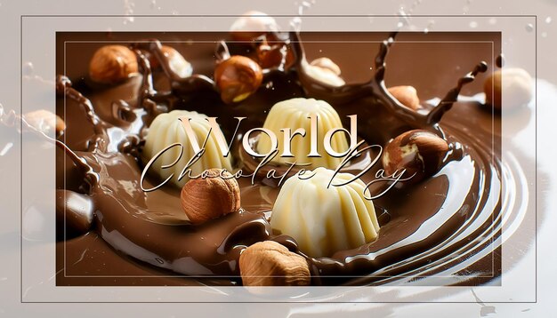 chocolate background card poster printable world chocolate day