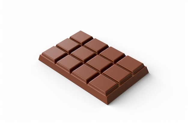 초콜릿 바 3d 아이콘 절연 흰색 배경이 3d