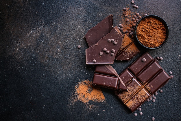 写真 チョコレートバーおいしいココアデザート