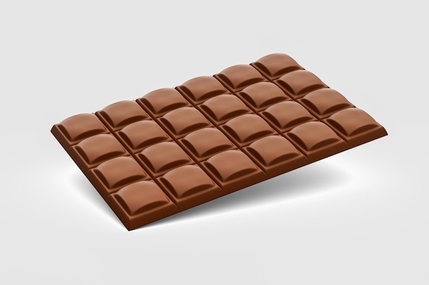 少し影で白い背景に分離されたチョコレート ・ バー