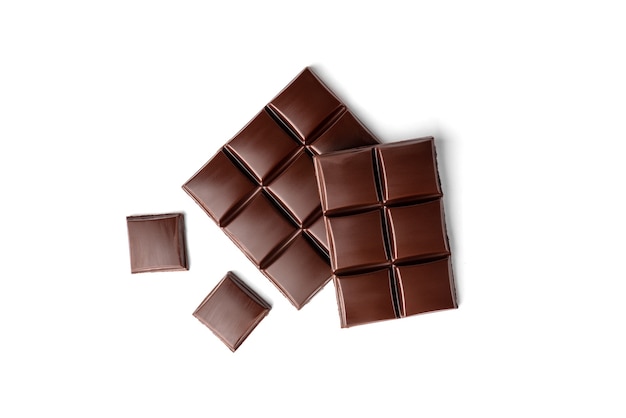 Photo chocolate bar isolated on a white background