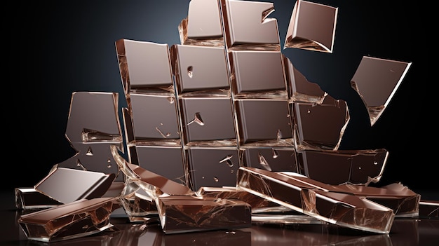 Chocolate bar pieces uhd wallpaper