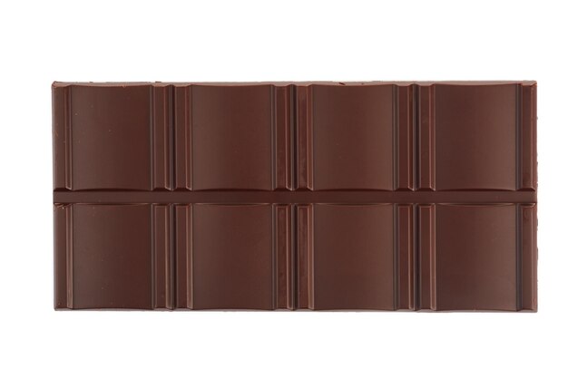 Chocolate bar on white background