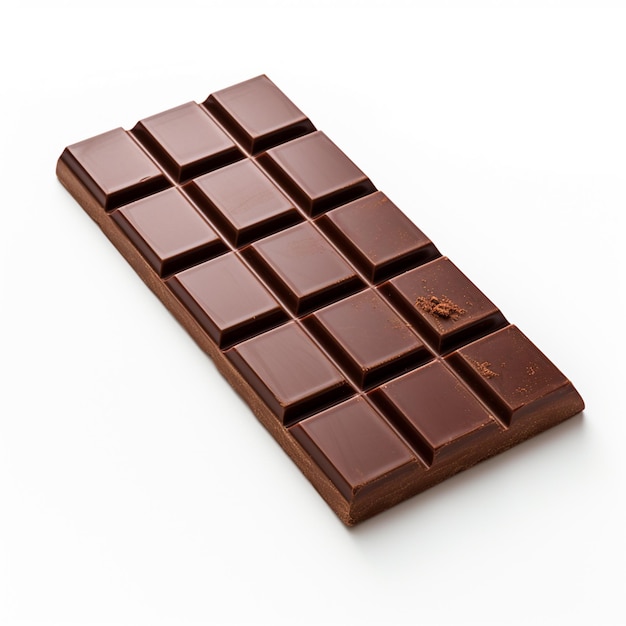 chocolate bar on white background