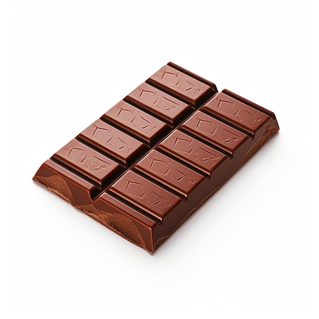 chocolate bar on white background