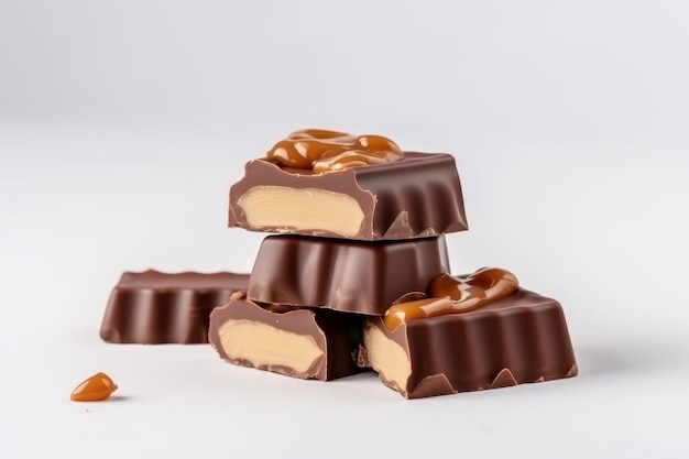 Chocolate bars caramel Generate Ai