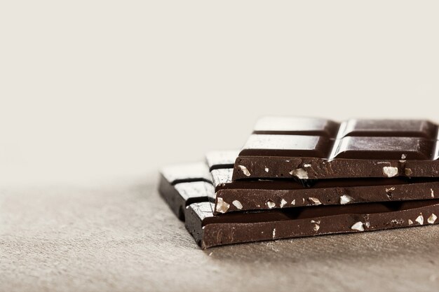 Chocolate bars with hazelnuts