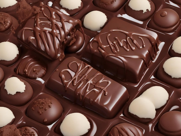 шоколад красивый крупный план изображение ai сгенерировано