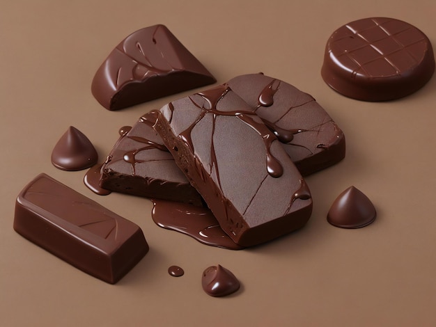 chocolate beautiful close up image ai generated