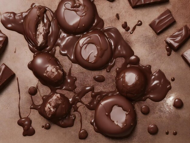 chocolate beautiful close up image ai generated