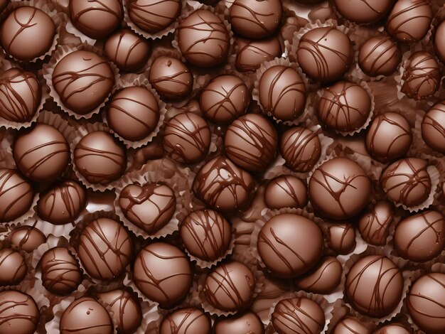 Photo chocolate beautiful close up image ai generated