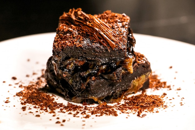 chocolate brownie cake baked dessert