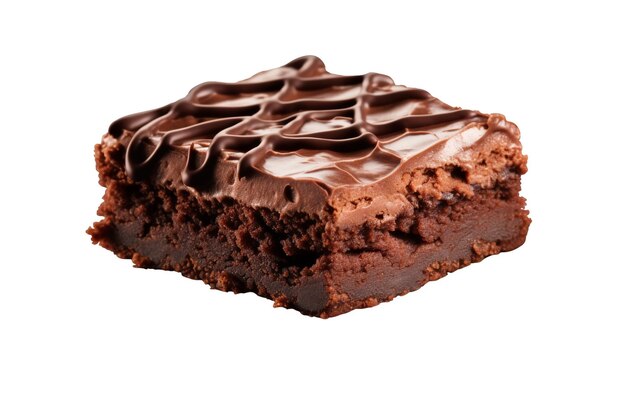 Chocolate Brownie on Clear Backgroun
