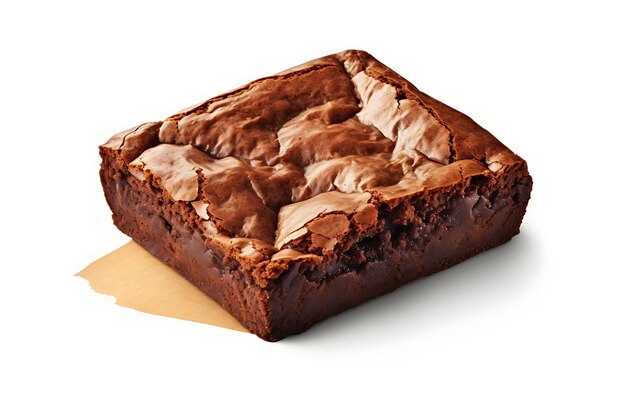 Photo chocolate brownie isolated on alpha layers png