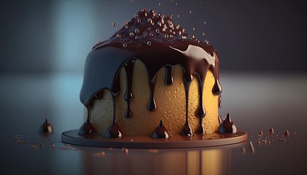 Chocolate cake background Generative AI