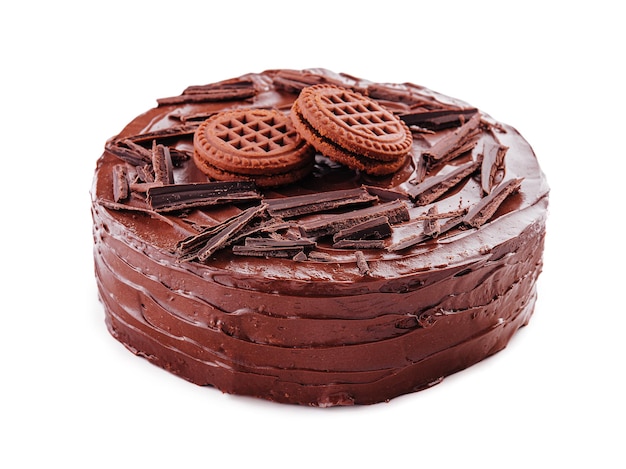Chocolate Cake isolated on white background