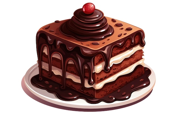 chocolate cake on a light background