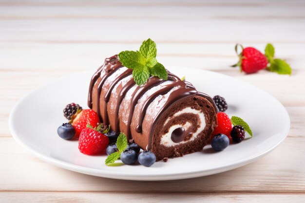 Chocolate cake roll nutrition Sugar drink Generate Ai