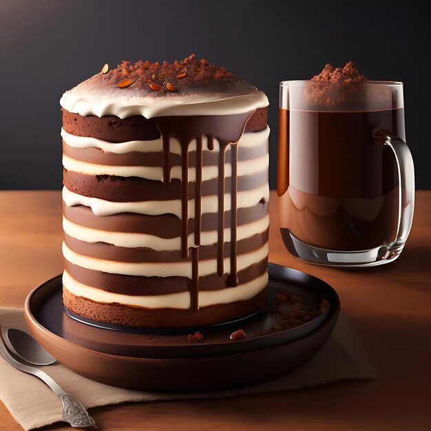 Chocolate cake tiramisu