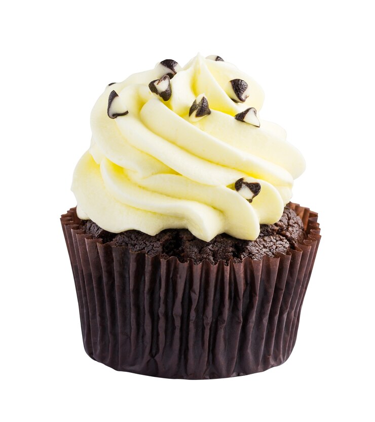 Photo chocolate cake on white background