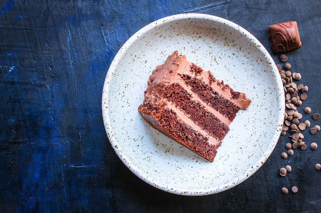 chocolate cake with cream