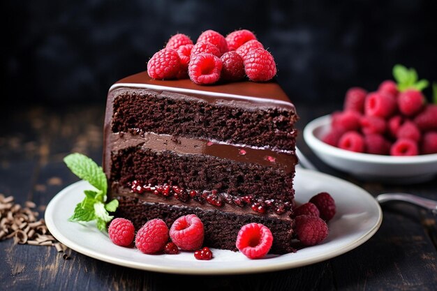 Chocolate Cake with a Dusting of Powdered Sugar