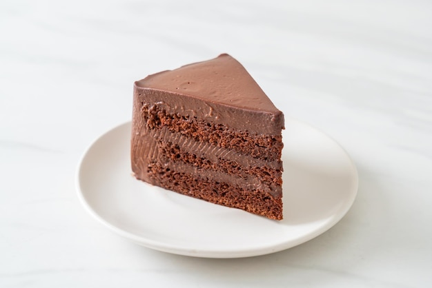 Chocolate cake with soft chocolate layer