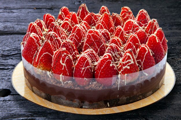 Chocolate Cake With Strawberries