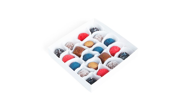 Chocolate candies collection isolated. .