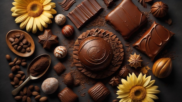 Chocolate candies Generative AI