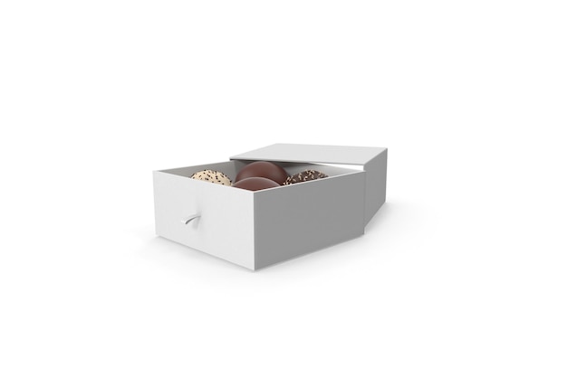 Chocolate Candies with White Gift Box