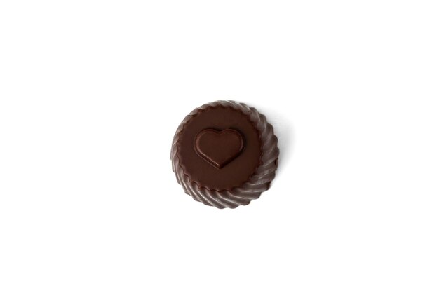 Chocolate candy isolated on white background