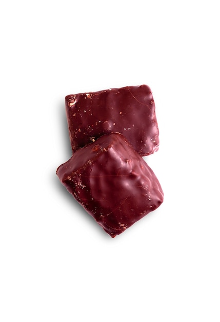 Chocolate candy on a white background